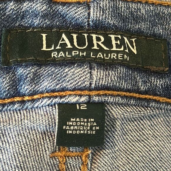 Lauren Ralph Lauren Womens Modern Straight Curvy Jeans size 12 ALTERED - Picture 6 of 16